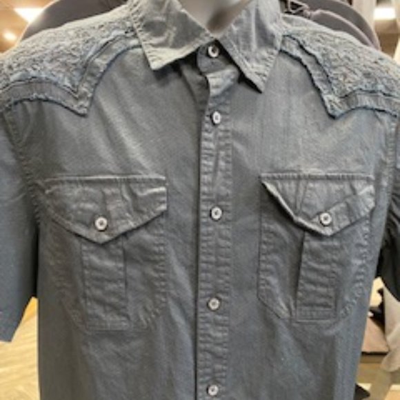 Nice Men's Affliction Button Down T-Shirt, Medium. - Picture 1 of 3